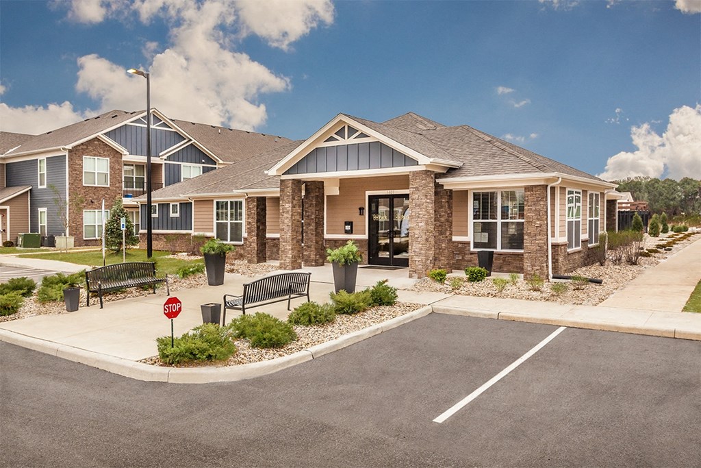 a house with a stop sign in front of it at Park 33, Indiana, 46526