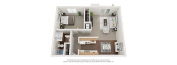 a 1 bedroom floor plan  503 square feet
