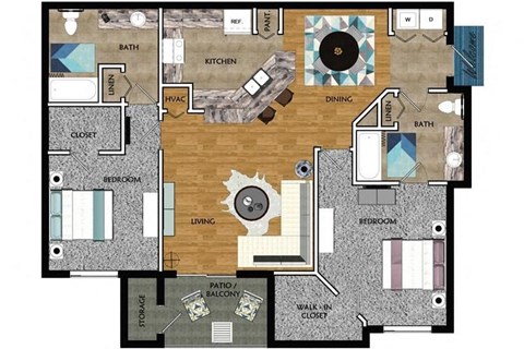 a floor plan of a house with a living room and a bedroom