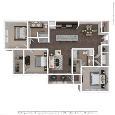 Atlanta With Sunroom Floor Plan | 1,507 Sq. Ft. at Century Lakeshore Crossings, Alabama