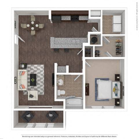 Athens With Sunroom Floor Plan | 953 Sq. Ft. at Century Lakeshore Crossings, Birmingham, AL