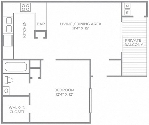 a floor plan of a house with a bedroom and a living room