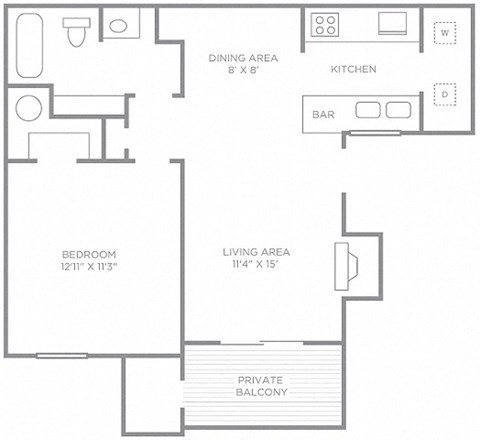 a floor plan of a house with a bedroom and a living room
