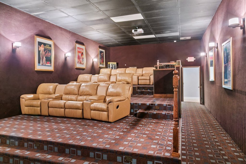 theater room at Ridge Crossings Apartments, Alabama