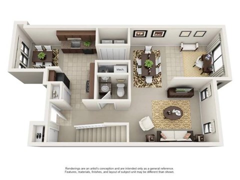 B4 Two Bedroom and Two Bathroom Floor Plan B4 Two Bedroom and Two Bathroom Floor Plan at Ridge Crossings Apartments, Hoover, AL