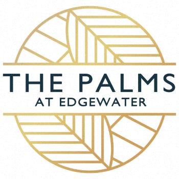 The Palms at Edgewater logo with a white background.