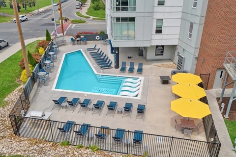 Aerial Pool View at Century Bridges, Roanoke, VA 24016