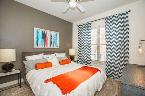 Bedroom With Ceiling Fan at Century Cedar Hill, Texas