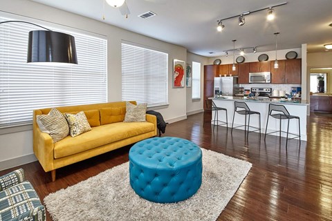 Living Room With Kitchen at Century Cedar Hill, Texas
