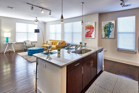 Kitchen And Living Area at Century Cedar Hill, Cedar Hill, TX 75104