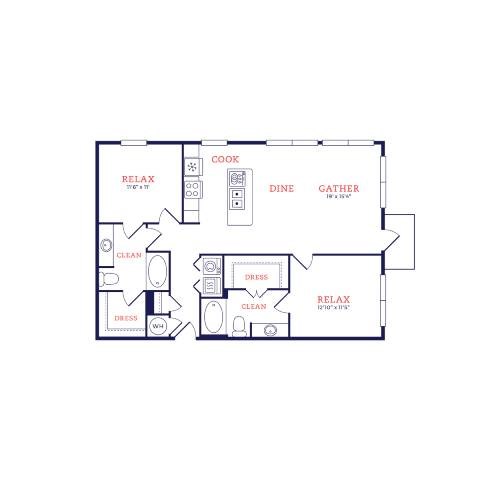 Eames Floor Plan at Century Cedar Hill, Cedar Hill, TX