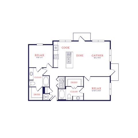 Walter Floor Plan at Century Cedar Hill, Cedar Hill, 75104