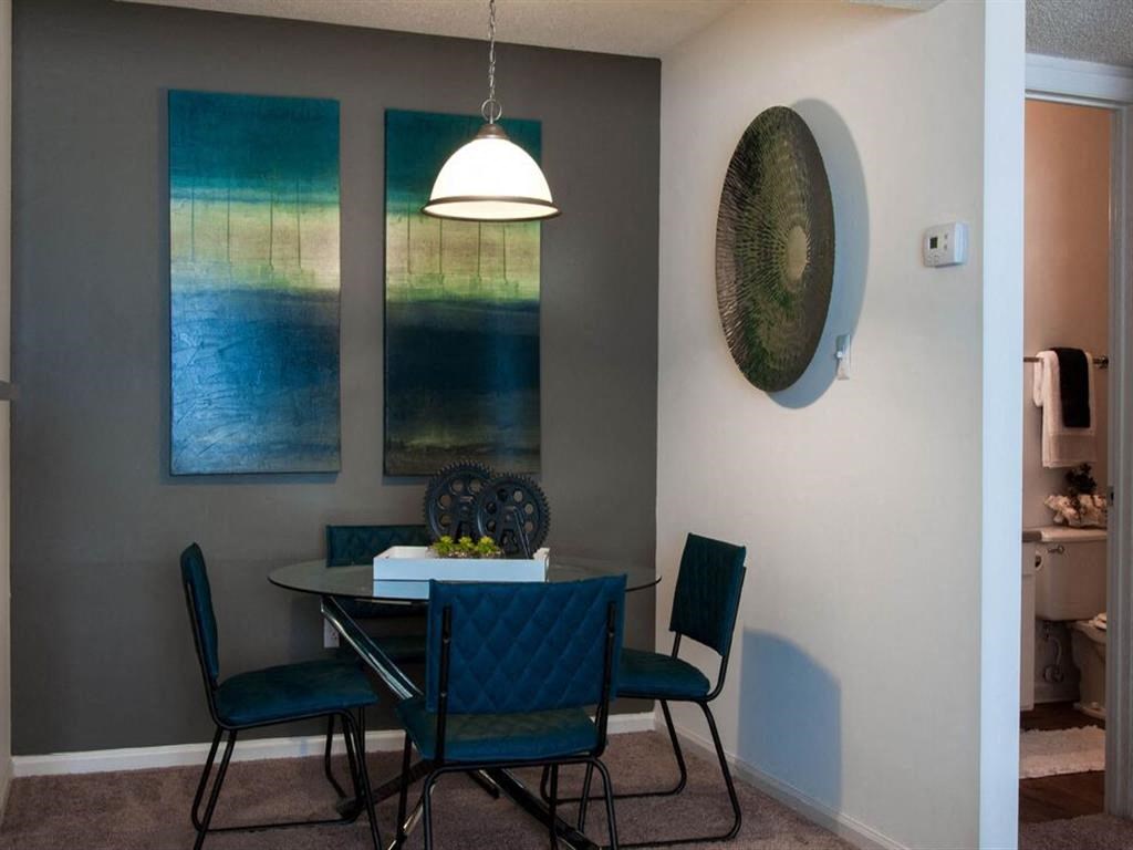 Dinning area with table and chairs at the Grove at St. Andrews, Columbia, SC