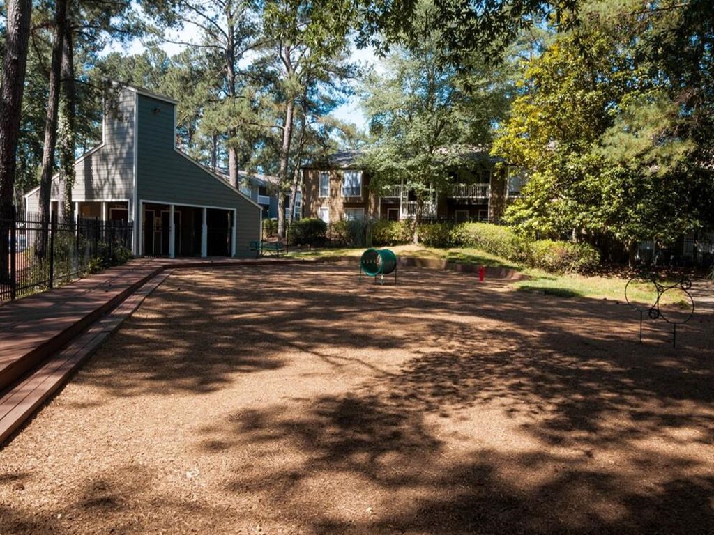 Outdoor pet park with pet stations at the Grove at St. Andrews, Columbia, SC