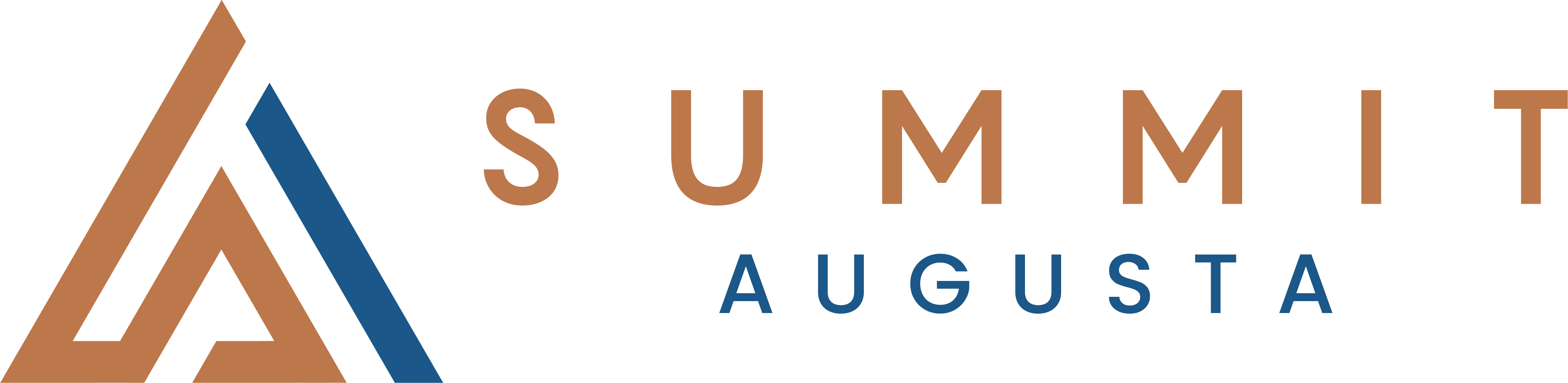 A green sign with the word SUMMIT AUGUSTA and a mountain graphic.