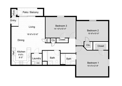 The Monroe Floor Plan at Summit Kings Mill, Virginia, 22401