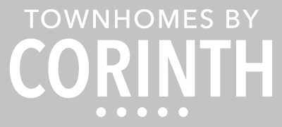 A graphic with the title "Townhomes by Corinth" is displayed.