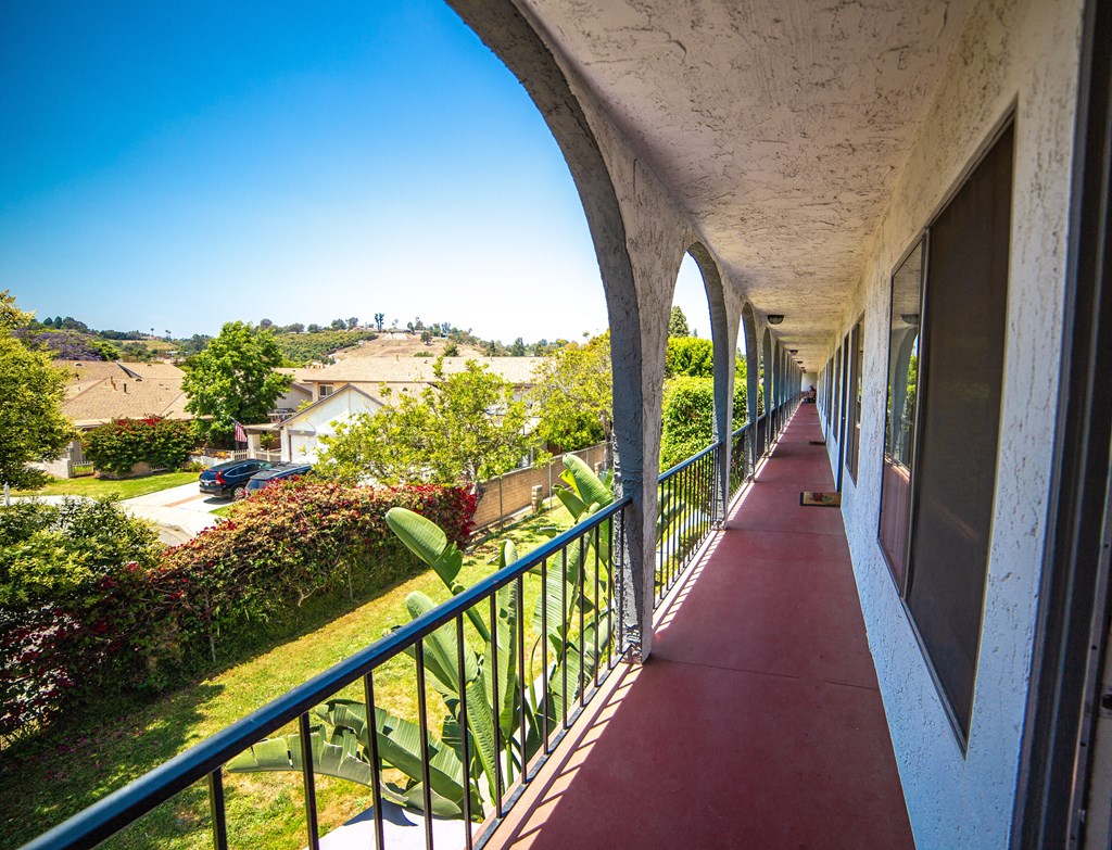 a balcony with a view