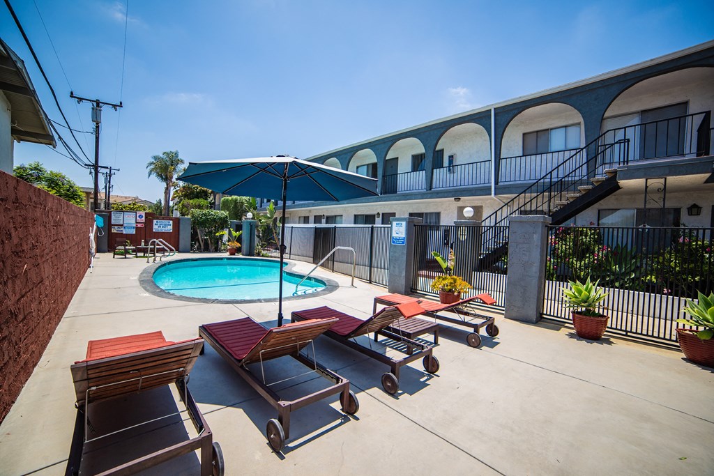our apartments showcase an unique swimming pool