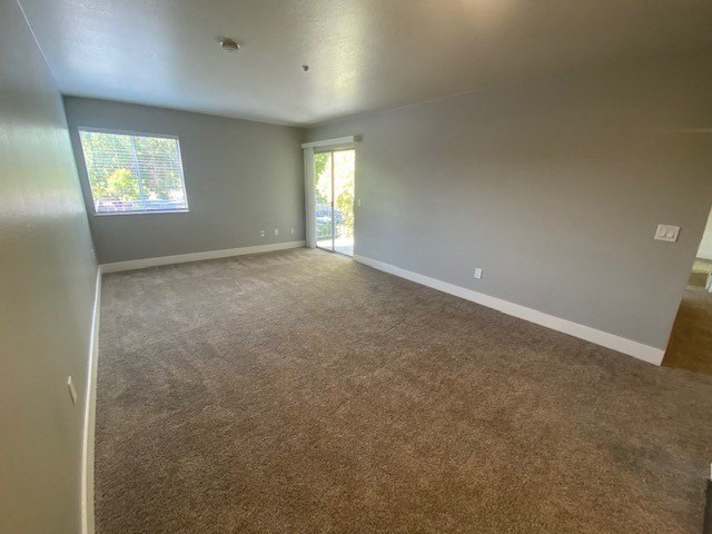 an empty room with a window