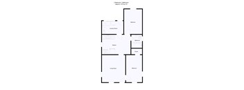 2 Bedroom floor plan for 1055 Mark
