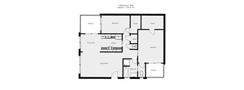 2 Bedroom floor plan for 155 Alta Glen Drive