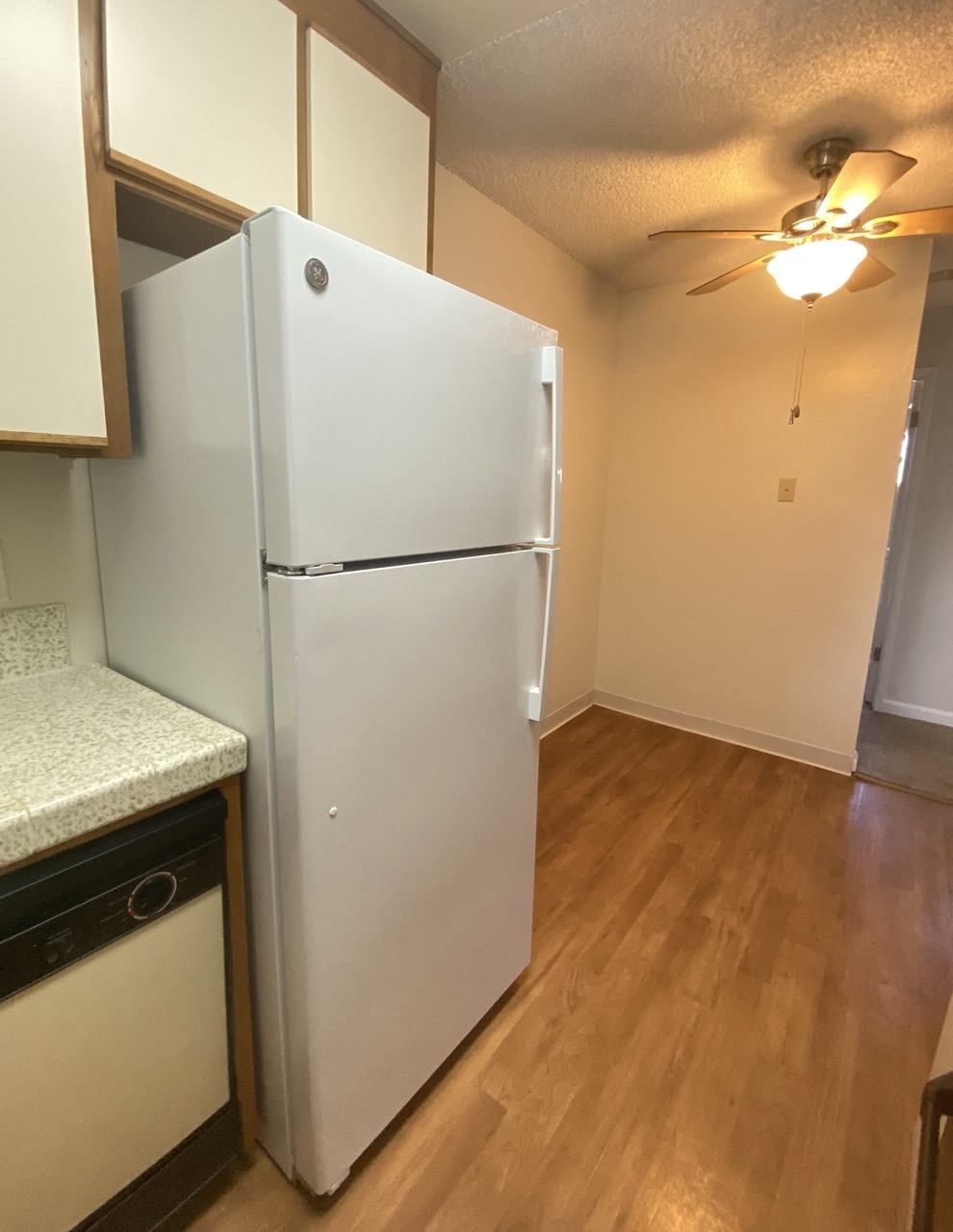 Brittany House 480 Boynton Avenue  San Jose, CA 95117 dining area in the kitchen and white fridge