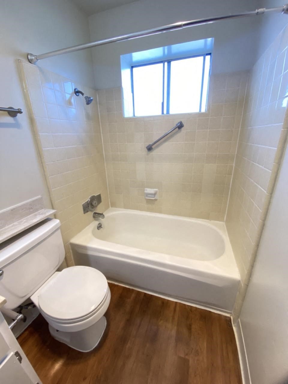 bathtub and bathroom toilet view of the bathroom at Brittany House 480 Boynton Avenue  San Jose, CA 95117