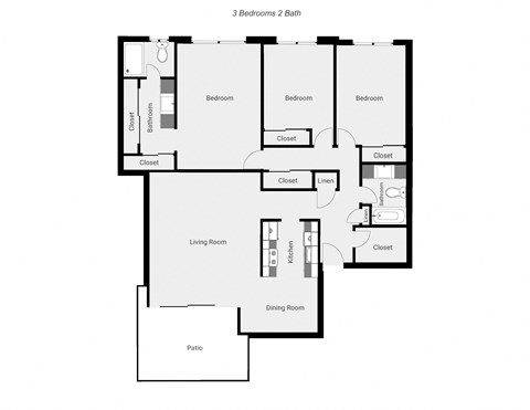 a floor plan of a home with a bedroom and a living room