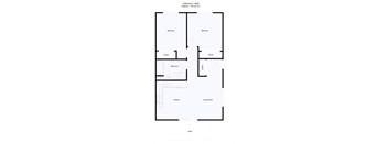 2 Bedroom floor plan for The Pamela Apartments