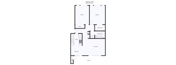 Two Bedroom Floor Plan for Riverdeck Apartments