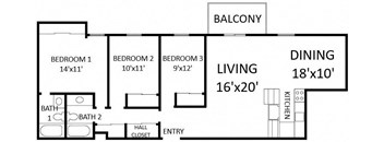 3-Bedroom 2-Bath