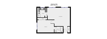 1 Bedroom floor plan for 66 E 39th st