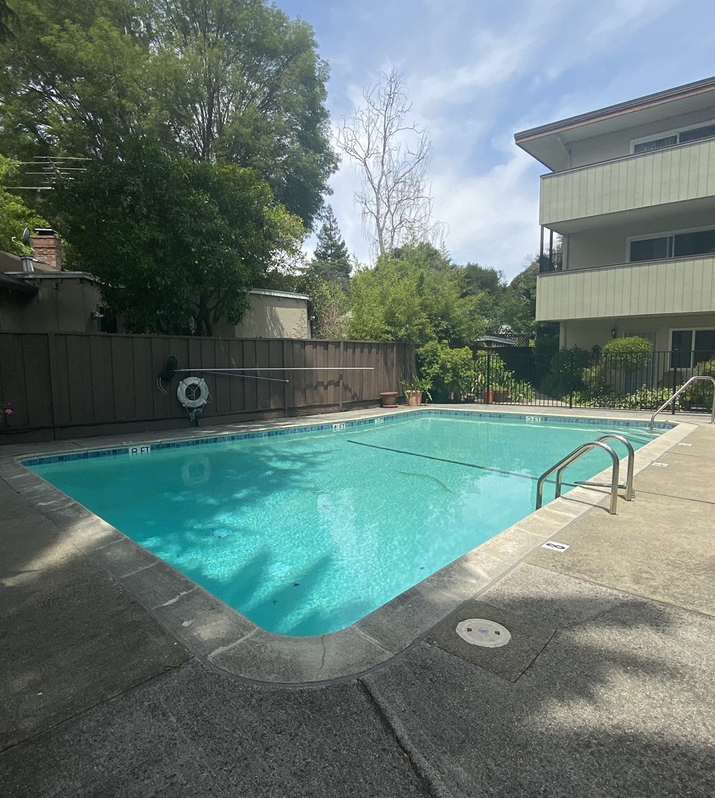 the swimming pool at our apartments is clean and ready to use