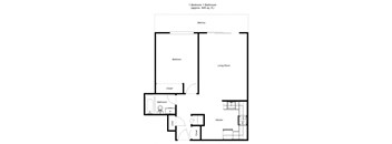 1x1 floorplan of Intergritas Apartments 86 Renato Court  Redwood City, CA 94061 (650) 465-2410 Prodesse Property Group