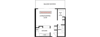 19th ave Studio Floorplan