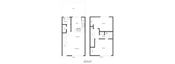 two diagrams of a floor plan of a house