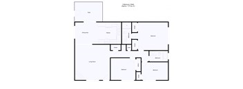 2 Bedroom floor plan for Meritage Apartments