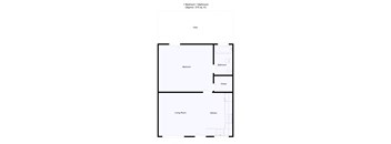 1 Bedroom floor plan for 110 Graham Apartments