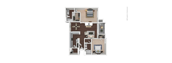 B6 Floor Plan at Preserve at Rolling Oaks, Austin, 78728