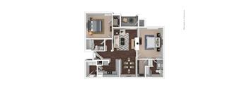 B7 Floor Plan at Preserve at Rolling Oaks, Texas, 78728