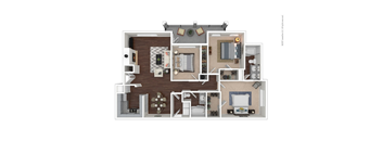 C1 Floor Plan at Preserve at Rolling Oaks, Austin, TX, 78728