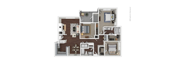 C2 Floor Plan at Preserve at Rolling Oaks, Austin, 78728