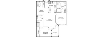 A black and white image of a floor plan for a home.