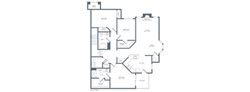 A black and white image of a floor plan for a house.