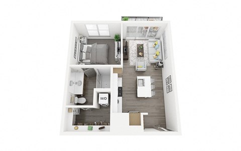 A1 Floor Plan at The Haywood Apartments, Austin, TX, 78748