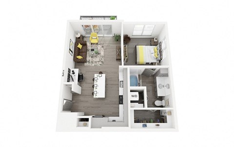 A4 Floor Plan at The Haywood Apartments, Austin, Texas