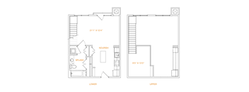 A floor plan of a two-story house with dimensions and room labels.