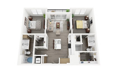 B1 Floor Plan at The Haywood Apartments, Austin