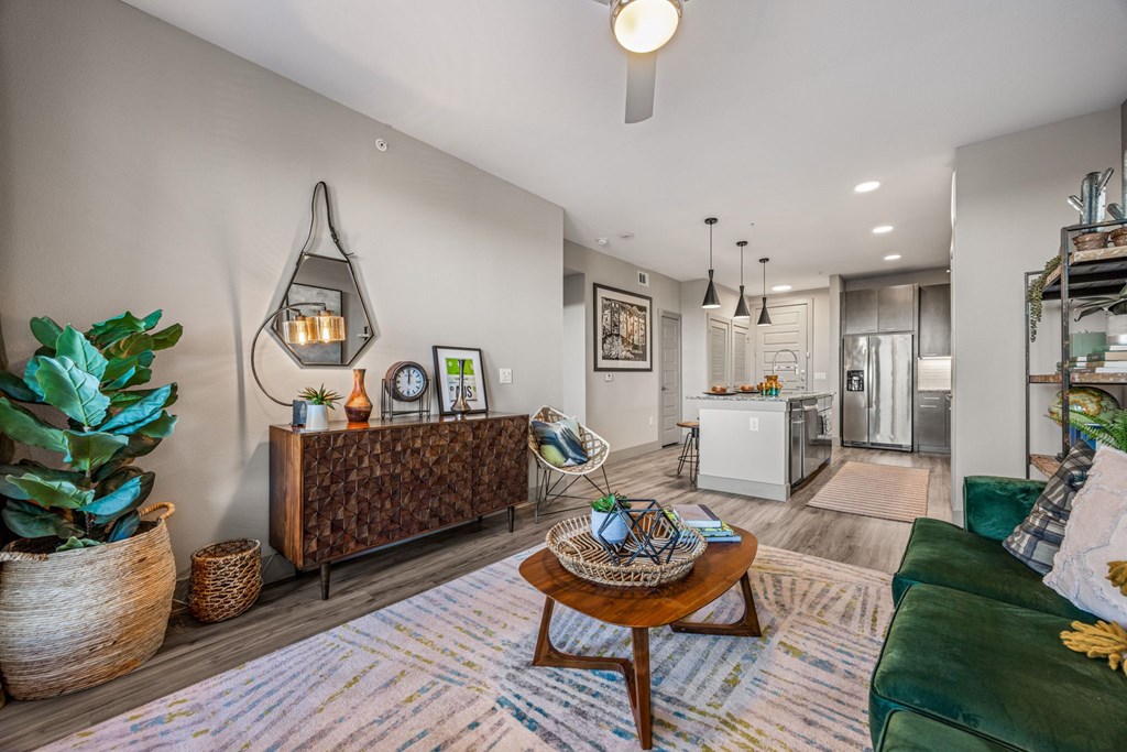 Modern Living Room at Bridge at Henley, Austin, TX, 78741